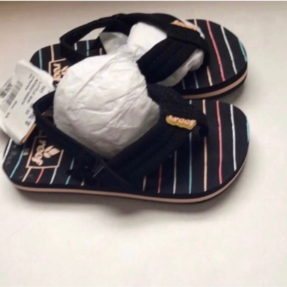 New Girls Sandals Shoes REEF Little Ahi Toddler Girls' Flip Flop Sandals Sz 5/6 - Picture 9 of 11